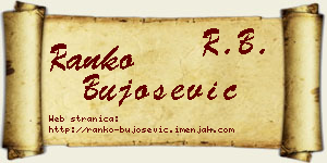 Ranko Bujošević vizit kartica